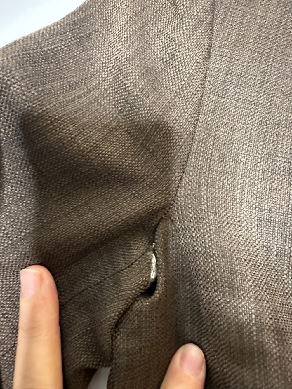 Intermix Christie Brown Slim Button Classic Blazer Petite Small See Flaw - Picture 6 of 8